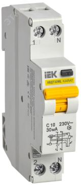 Выкл. авт. диф. тока АВДТ32МL С10 30мА KARAT MVD12-1-010-C-030 IEK