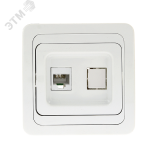 Лондон Розетка компьютерная RJ45 белая EEK01-035-10 EKF