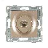 Ugra Розетка антенная, одинарная, скрытая установка.  шампань С11А1-027 GUSI ELECTRIC