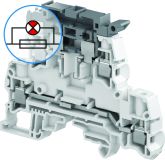 Клемма винтовая ZS4-D2-SF1-R1 - 4 мм?, 2 уровня, 4 зажима, держатель предохранителя на верхнем уровне, с индикатор сгор. предохр. 24-110В AC/DC 1SNK508423R0000 TE Connectivity (Entrelec,Tyco)