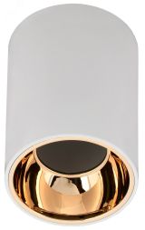 LIGHTING Светильник 4111 накладной потолочный под лампу GU10 белый/золото пластик IEK LT-UPB0-4111-GU10-1-K22 IEK