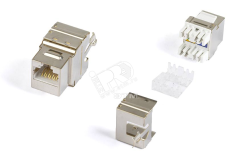 Вставка Keystone Jack RJ-45(8P8C). категория 6.   экранированная. тип 180 градусов. белая 29845 Hyperline