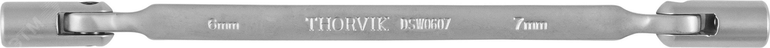 Ключ гаечный карданный, 6х7 мм 053541 Thorvik