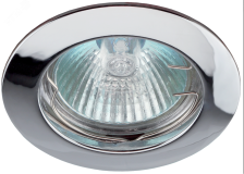 Светильник встраиваемый KL1 CH /1 литой простой MR16 12V 50W хром (100/2100) Б0048967 ЭРА