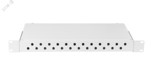Кросс оптический 19 дюймов, 1U, до 24 FC/ST портов, серый ЭКО47705 NIKOMAX
