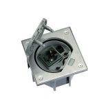 Connect Влагостойкая основа IP66 с розеткой с заземлением К45 и коннектором RJ45 катег.5e UTP сталь KSE15U-23-72 Simon