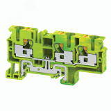 Клемма зазем. 3 конт. 10 кв.мм push-in OptiClip CPG-10-TRIPLET-PE-I-(0,5-10)-PEN 331861 КЭАЗ