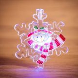 Снеговик на снежинке RGB на присоске 501-021 Neon-Night