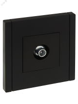 FORTE&PIANO Розетка TV проходная FP129 черный IEK FP-A10-P-K02 IEK