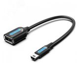 Адаптер переходник OTG USB 2.0 AF на mini B 5 pin, 0.15 м. 1000700498 Vention