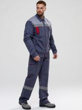 Костюм Флагман-Фаворит-2 СОП IMP (тк.Саржа,250) п/к, т.серый/св.серый, р. 48-50/170-176 87489195008 Факел