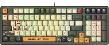 Клавиатура Bloody S98 Aviator, USB, for gamer LED, зеленый 1857899 A4Tech