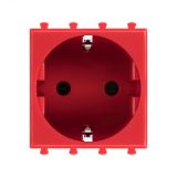 Avanti Розетка ''Красный квадрат'', 2P+E, с защитными шторками, 2 модульная 4401002 DKC