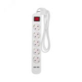 Удлинитель STANDARD 5 гнезд, 1,5 м, 3х1,0 мм2, с/з, с выключателем, 2 USB, белый 13-4034 REXANT
