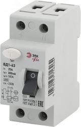 УЗО PRO NO-902-49 ВД1-63 2P 25А 300мА Б0031890 ЭРА