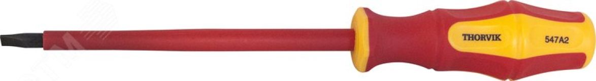 Отвертка стержневая диэлектрическая шлицевая VDE 1000V, SL4x100 мм 052173 Thorvik