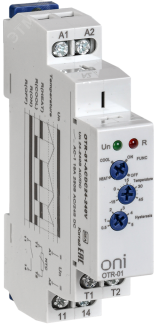 Реле температурное OTR-01 1 конт. 24-240В AC/DC OTR-01-ACDC24-240V ONI
