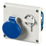 Розетка скрытой установки IP44 16А 2P+E 230В с механической блокировкой и верхним расположением разъема DIS4001683 DKC