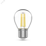 Лампа светодиодная филаментная LED 4,5 Вт 420 Лм 4100К E27 шар P45 белая Basic 1051215 GAUSS