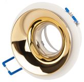 Встраиваемый светильник декоративный KL103 WH/GD MR16 GU5.3 белый золото Б0056351 ЭРА