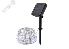 Солнечная светодиодная гирлянда SLR-G03-200W нить, хол. бел. 200LED 5033337 JazzWay