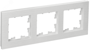 BRITE Рамка 3 поста РУ-3-Бр белый рифленый IEK BR-M32-51-K01 IEK