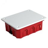 EBX30-02-1-20-120 Коробка монтажная для полых стен, с пластиковыми зажимами, с крышкой, 120*92*45мм, IP20, красный (GE41028) 49008 STEKKER