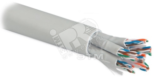 Витая пара. неэкранированная U/UTP. категория 5. 16 пар (4 пары (24 AWG)х4). одножильный (solid). каждый 4х парник - LSZH оболочка. LSZH нг(C)-HF. –20C - +60C. серый 46006 Hyperline