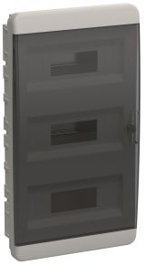 TEKFOR Корпус пластиковый встраиваемый ЩРВ-П-36 IP41 черная прозрачная дверь IEK TF5-KP12-V-36-41-K01-K03 IEK