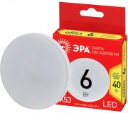 Лампочка светодиодная RED LINE LED GX-6W-827-GX53 R 8 Вт таблетка теплый белый свет Б0054242 ЭРА
