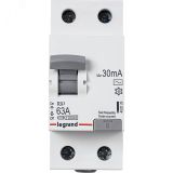 ВДТ RX3 - 2П - 63 А - тип AC - 30 мА - 2 модуля 402026 Legrand
