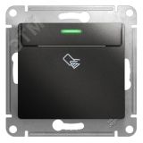 GLOSSA Выключатель карточный схема 6 антрацит в рамку GSL000769 Systeme Electric