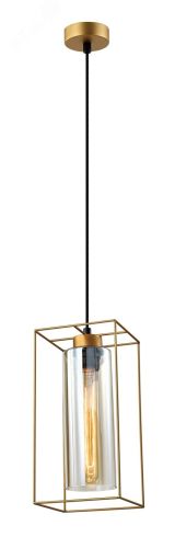 Светильник подвесной (подвес) Luna 5148-210 1 х Е27 40 Вт золото лофт - кантри потолочный Б0055488 Rivoli