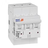 Выключатель автоматический трехполюсный 20А C 4,5кА AC OptiDin BM63-3C20-4,5-УХЛ3 326813 КЭАЗ