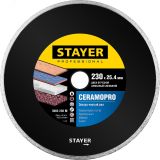 Круги отрезные алмазные CERAMO-25 d 230 мм 25.4 мм Professional 3665-230_z02 STAYER