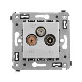 Avanti Розетка TV-FM-SAT в стену,  Закаленная сталь 4404533 DKC
