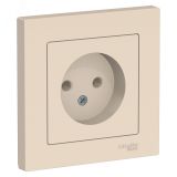 Розетка ATLASDESIGN без заземления 16А в сборе бежевый ATN000240 Systeme Electric