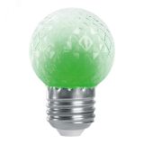 Лампа светодиодная LED 1вт Е27 строб зеленый шар 38209 FERON