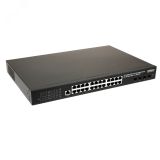 Коммутатор управляемый PoE L3 24 порта 10/100/1000Мб/с 2хPoE, грозозащита 3кВ 00-00014163 OSNOVO