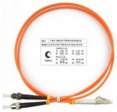 Шнур оптический duplex 1м LC-ST 62,5/125 мм LSZH 7614c Cabeus