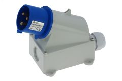 Вилка настенная 32A/230V/1P+N+E/IP44 00-00032406 INPIN