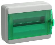 TEKFOR Корпус пластиковый КМПн-12 IP65 зеленая прозрачная дверь IEK TF5-KP72-N-12-65-K03-K06 IEK