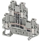 Клеммник винтовой проходной 2.5мм.кв 2 входа/2 выхода серый NSYTRV24D Schneider Electric