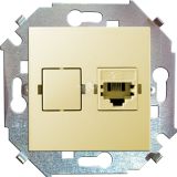 15 Розетка компьютерная RJ45 категория 5е слоновая кость 1591598-031 Simon