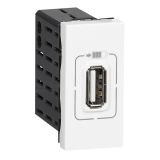 Розетка USB для зарядки одинарная белый 077591 Legrand