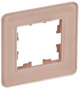 BRITE Рамка 1 пост РУ-1-2-Бр стекло дымчатый RE IEK BR-M12-G-41-K97 IEK