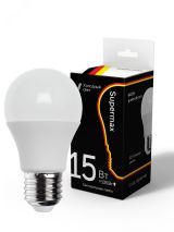 Лампа светодиодная LED 15Вт A60 220В Е27 6400К холодный 1200 лм Sup_LED15wA60E2764 Космос