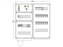 Щит управления электрообогревом DEVIBOX HR 12x4400 D330 (в комплекте с терморегулятором и датчиком температуры) DBR140 DEVIbox