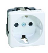 Розетка 2P+E Schuko со шторками винтовой зажим 16А 250В S27 белый 27472-65 Simon