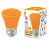 Лампа декоративная светодиодная LED-D45-1W/ORANGE/E27/FR/С BELL Форма Колокольчик матовая Цвет оранжевый Картон UL-00005642 Uniel